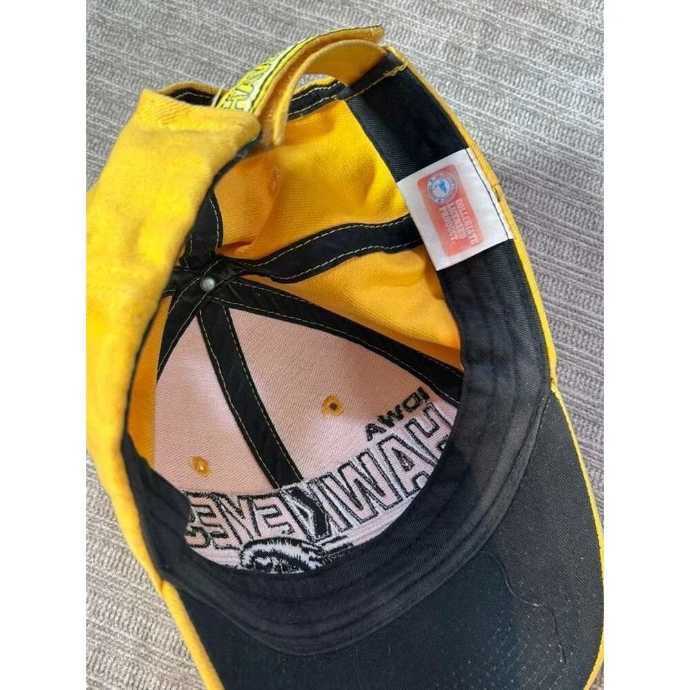 Collegiate licensed product Iowa Hawkeyes Yellow Adjustable Cap Basketball
